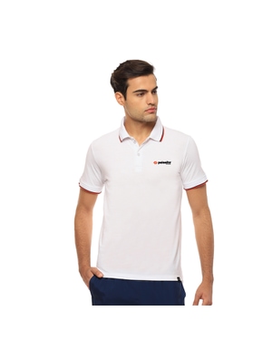 Hummel Eunice Polo T-shirt-White with Red